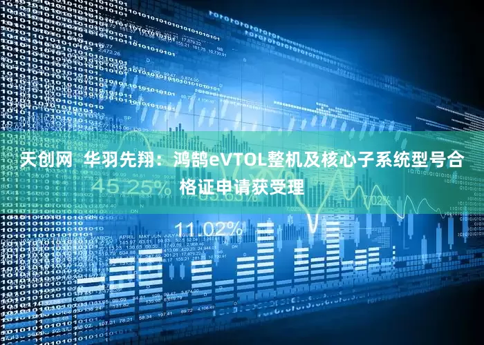 天创网  华羽先翔：鸿鹄eVTOL整机及核心子系统型号合格证申请获受理