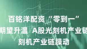 百铭洋配资 “零到一”突破期望升温  A股光刻机产业链躁动